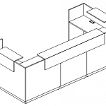 Стойка ресепшн П-образная А4 9882
