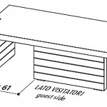 Стол письменный с открытой панелью правый Jera 159 947 
