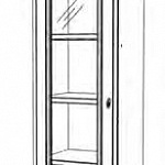 Верхний модуль узкий двери со стеклом левый Embassador E-ANE02IM