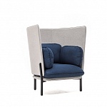 Кресло высокая спинка Bellagio Bellagio 1 high UNO silver/ blue