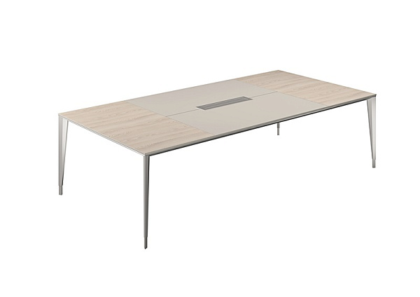 Стол для переговоров с 1-м кабель-каналами  ATLAS / АТЛАС NZ-0109.YN.GS.AL