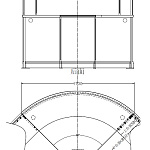 Угловая секция приёмной закругленная IN RE U2