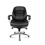 Кресло руководителя Porsche LB F281 black leather Натуральная кожа 