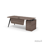 Стол руководителя с тумбой универсальный Нуар / Nuar NR-200.1+NR-32 