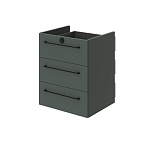 Модуль с 3-мя одинаковыми ящиками. Сенсорный электронный замок в верхнем ящике. GREENWOOD G-933