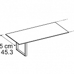 Терминальная столешница ширин. 115 см для переговорного стола AES 31405