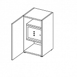 Шкаф с сейфом с деревянной створкой – открытие влево The Element ATE 95002