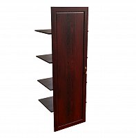 Наполнение одностворчатого шкафа с деревянной дверцей и вешалкой