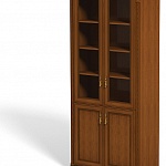 Шкаф книжный со стеклянными дверями Марсель ПК-МР-ШКЖ220х111С-В2