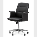 Кресло руководителя Karl B KARL/B SOFT Alum ME23 Dakota black hard Натуральная кожа 