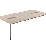 Стол для переговоров с 2-мя кабель-каналами  ATLAS / АТЛАС NZ-0108.YN.GS.AL