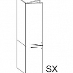 Шкаф высокий с деревянными створками - открывание влево Essence AES 95611