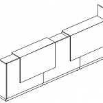 Стойка ресепшн прямая (полка высокая) А4 9836-3