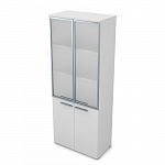 Шкаф высокий со стеклом в алюминиевой раме GLOSS 9Ш.005.19