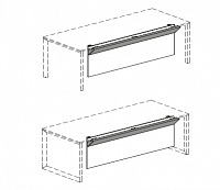 Фронтальная Меломиновая панель с кожаной вставкой для столов о-образными опорами или П-образными опорами