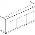 Стойка ресепшн прямая А4 9830-3