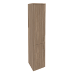 Шкаф высокий узкий левый (1 низкий фасад ЛДСП + 1 средний фасад ЛДСП) Onix Wood/Оникс Вуд O.SU-1.3(L)