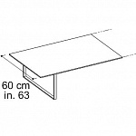 Терминальная столешница ширин. 160 см для переговорного стола AES 31507