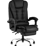 Кресло руководителя ТопЧеарс Президент / TopChairs President  D-403-1 black Эко-кожа/PU-кожа 