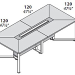 Стол для переговоров с кабель каналом I-MEET 146 544