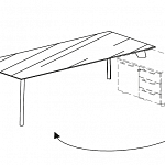 Письменный стол на металокаркасе со стеклом и возможностью установить тумбу Attiva 200M / C10V 