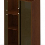 Шкаф средний со стеклом  (необходимо комплектовать топом и боковыми панелями) Премьер Ф ПК-ПМ-Ш135х90С-В1-34 