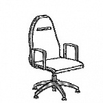 Кресло для руководителя  со средней спинкой на ножках