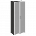Шкаф для документов высокий со стеклом в алюминиевой раме (нужен топ) YALTA LT.ST-1.10 R