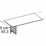 Терминальная столешница ширин. 115 см для переговорного стола + 1 боковина для вертикальной проводки кабеля (картер) AES 41410