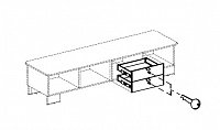 2 ящика с 2-мя замками для одного отделения для приставок RE и EK, письменных столов K, RK, AD, AS, RAD, RAS