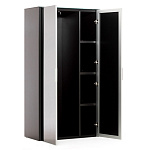 GALA Гардероб, 2 двери ЧЕРНЫЙ Ola LIB2/899 + LIBSH/899 BLACK GLASS