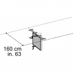 Опора + 1 боковина для вертикальной проводки кабеля (картер) для переговорных столов ширин. 160 см с люком “Top Access” AES 99108