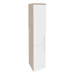 Шкаф высокий узкий левый (1 низкий фасад ЛДСП + 1 средний фасад ЛДСП) Onix Wood/Оникс Вуд O.SU-1.3(L)