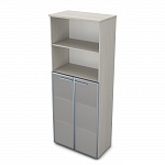 Шкаф высокий со стеклом в алюминиевой рамке  GLOSS 9Ш.005.15