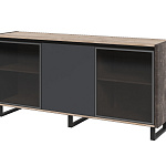 Тумба 3-секционная дверьми ( 2 стеклянные и 1 Дсп) ENDRGEYN / ЭНДГРЕЙН EN.TM-406