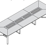 Стол для переговоров с кабель каналом I-MEET 146 551
