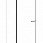Шкаф для одежды узкий Albero А4 9308